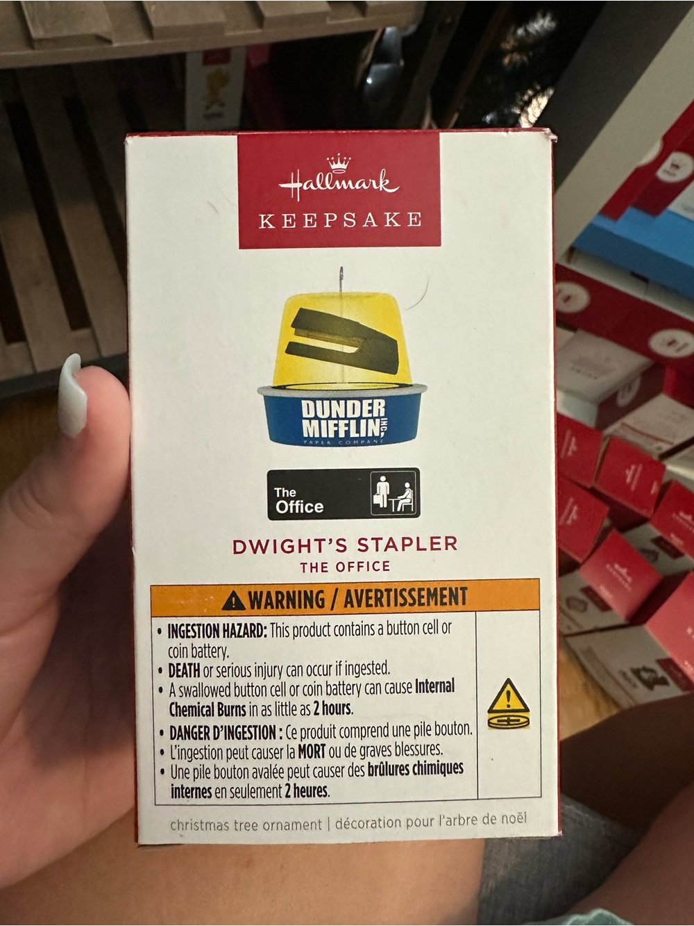 Hallmark Dwight’s stapler ornament